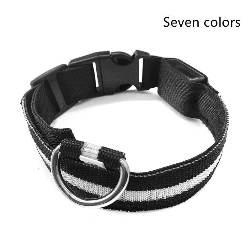 Glow-in-the-Dark LED Dog Collar – Reflective Night Safety Leash for Dogs & Cats