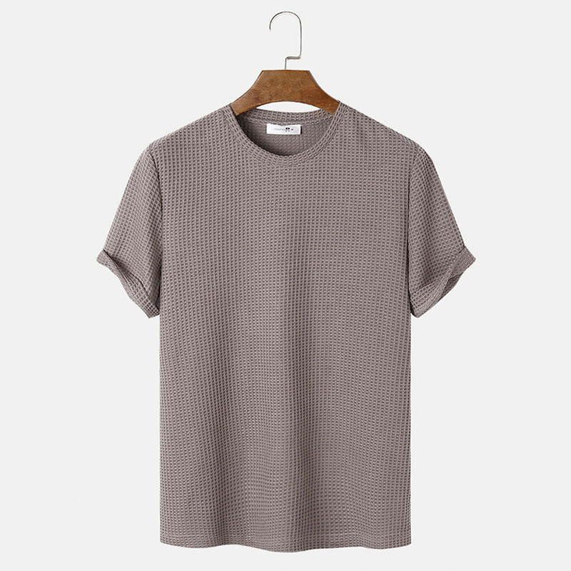 Men's Summer Solid Color Crew T-Shirts