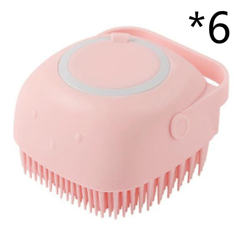 3-in-1 Silicone Pet Bath Gloves | Dog & Cat Grooming Massage Brush with Shampoo Dispenser, Exfoliating Bath Time Essentials