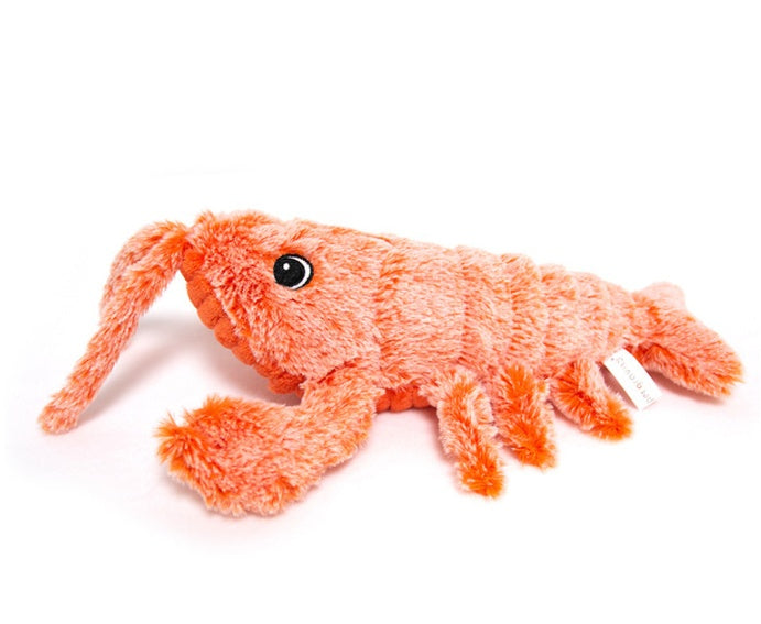 USB Rechargeable Jumping Shrimp Toy - Realistic Lobster Fun for Cats