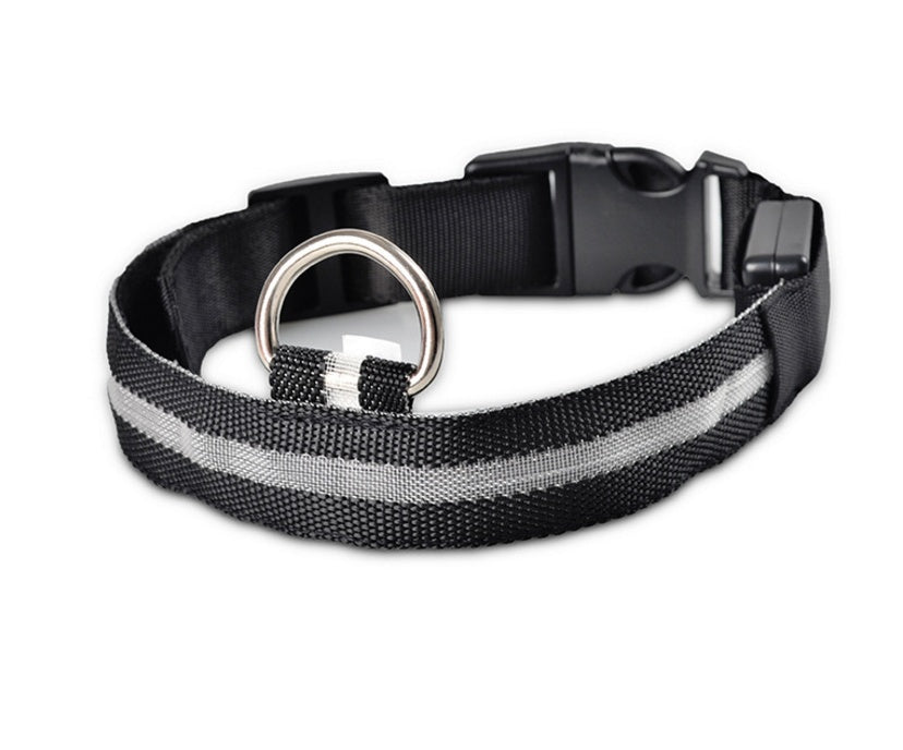 Glow-in-the-Dark LED Dog Collar – Reflective Night Safety Leash for Dogs & Cats