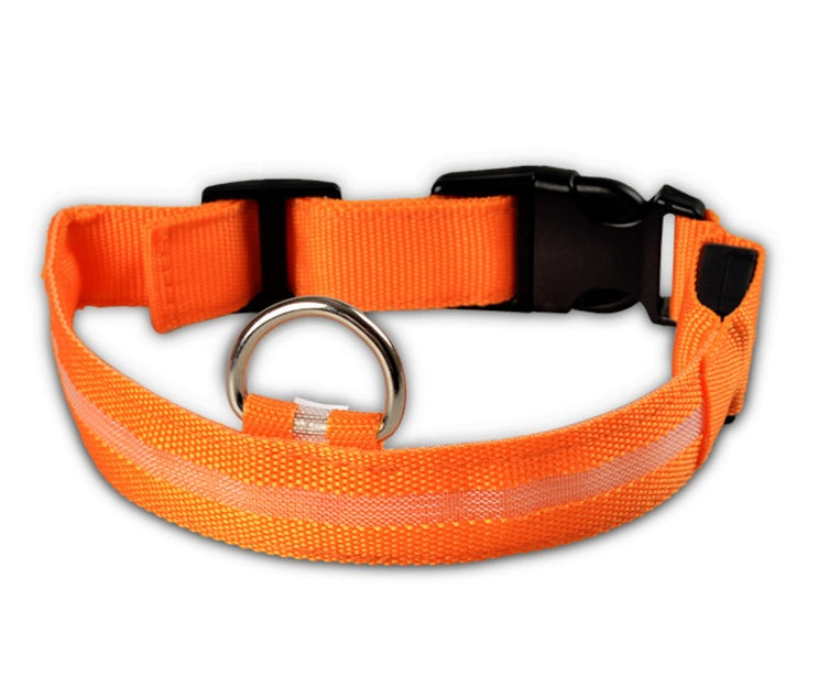 Glow-in-the-Dark LED Dog Collar – Reflective Night Safety Leash for Dogs & Cats