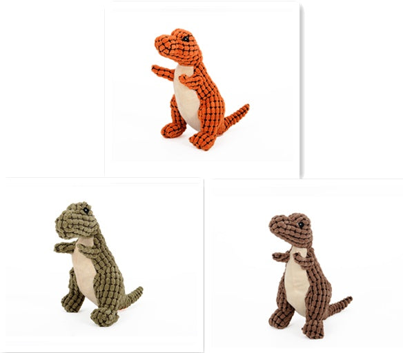 Dinosaur Chew Toys for Large Dogs - Interactive Plush Squeaky Toys for Giant Breeds, Durable & Fun for Chihuahuas