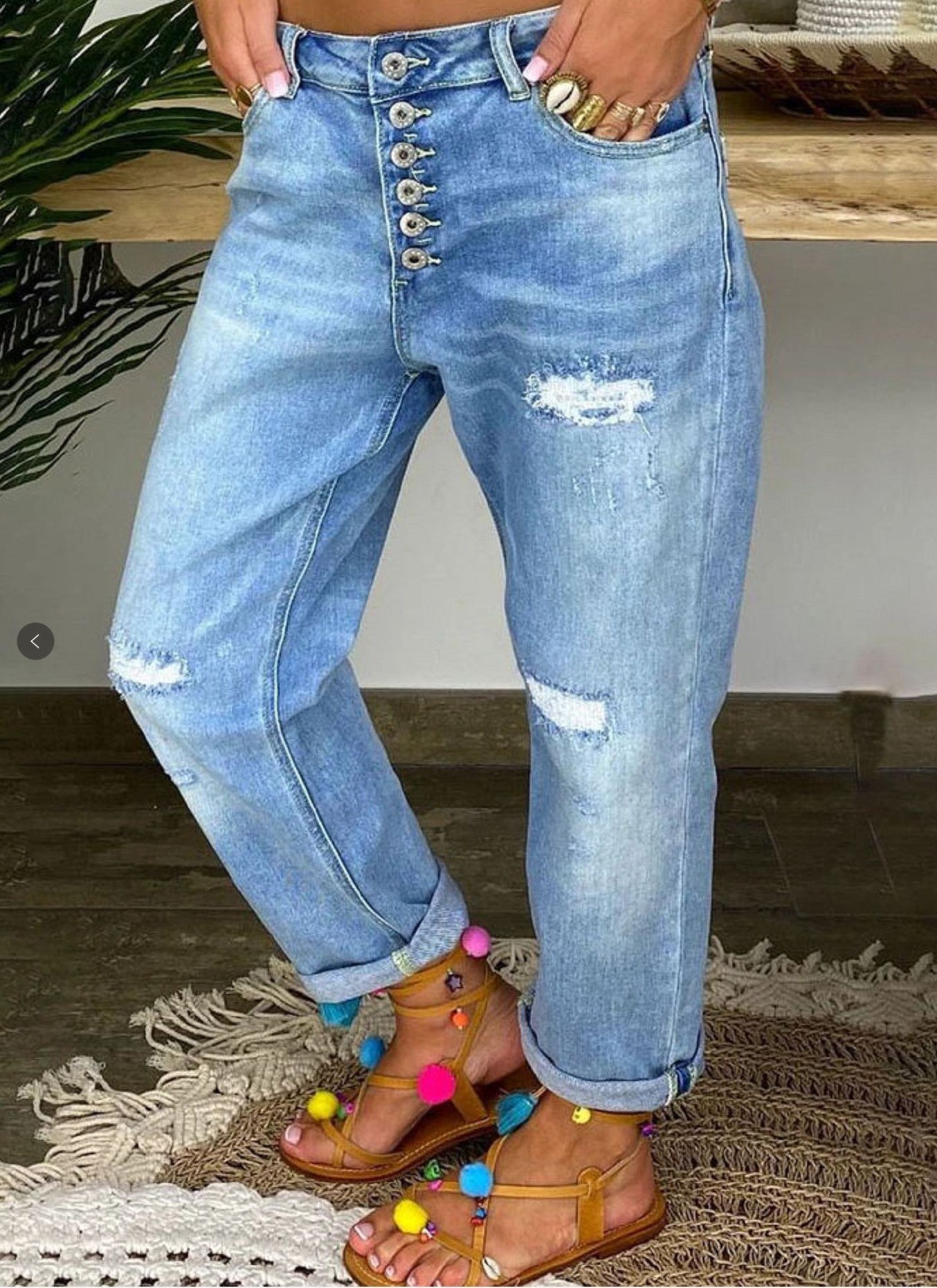 Loose Slim Jeans Straight Daddy Pants