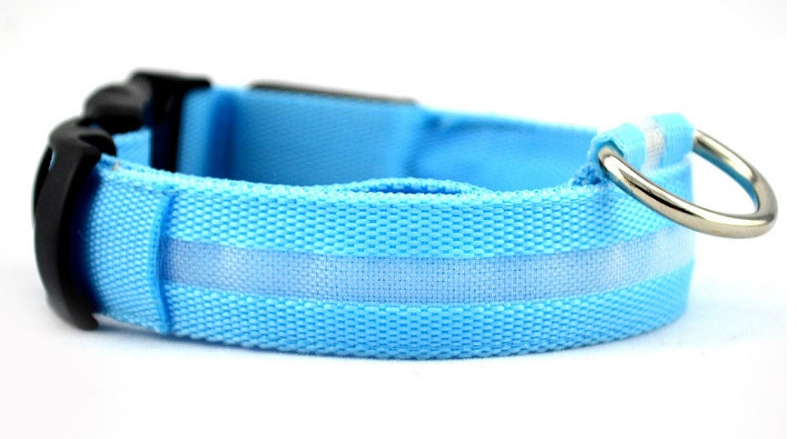 Glow-in-the-Dark LED Dog Collar – Reflective Night Safety Leash for Dogs & Cats
