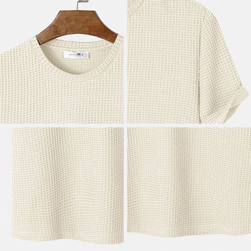 Men's Summer Solid Color Crew T-Shirts