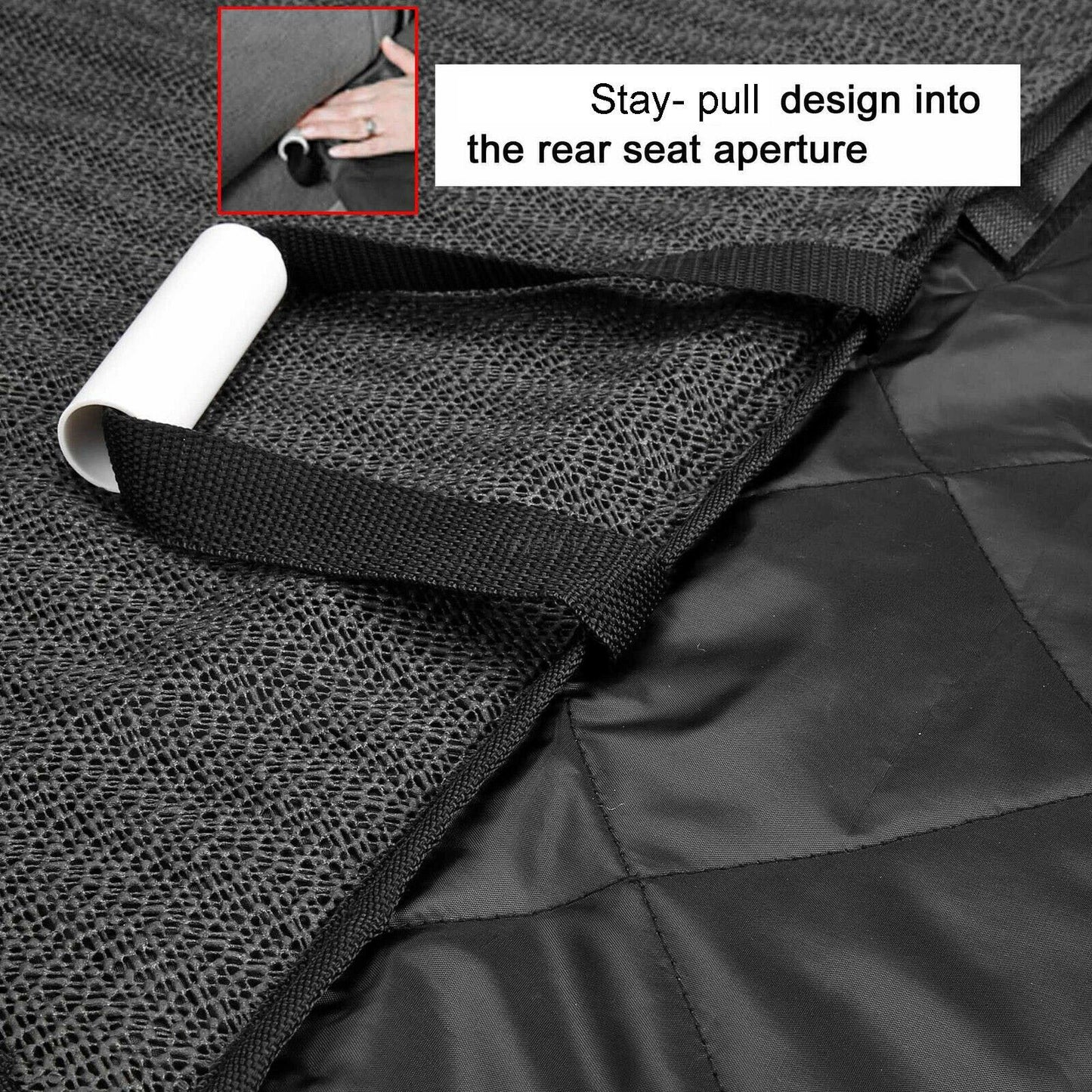 Waterproof Luxury Car Seat Cover for Pets - Durable & Stylish Bench Protector, Black