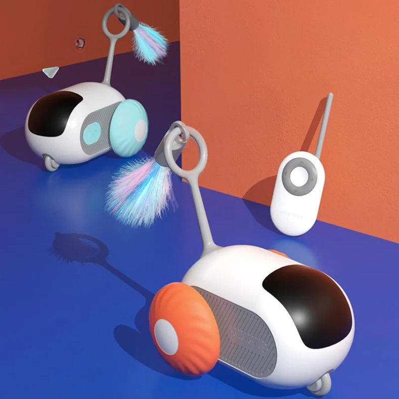 Smart Remote Control Cat Toy Car - USB Rechargeable & Self-Moving Interactive Chasing Toy for Cats
