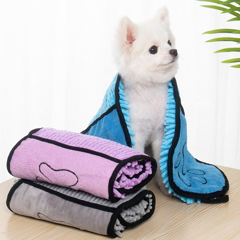 Ultra Absorbent Pet Bath Towel Set - Quick Dry Microfiber Robe & Towel for Dogs & Cats, Post-Bath Drying Essential