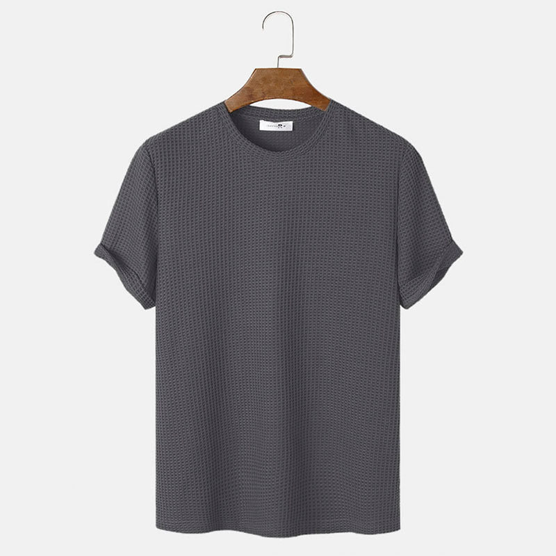 Men's Summer Solid Color Crew T-Shirts