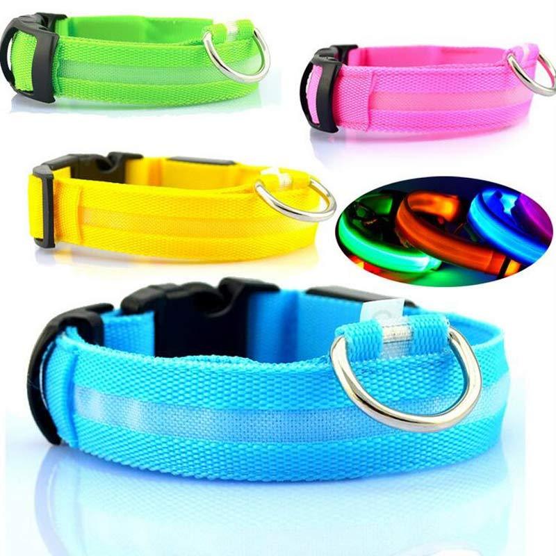 Glow-in-the-Dark LED Dog Collar – Reflective Night Safety Leash for Dogs & Cats