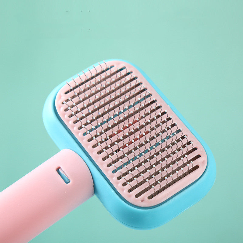 tainless Steel Pet Hair Brush & Massage Comb - Detangling Grooming Tool for Dogs & Cats, Gentle Knot Removal and Hair Care