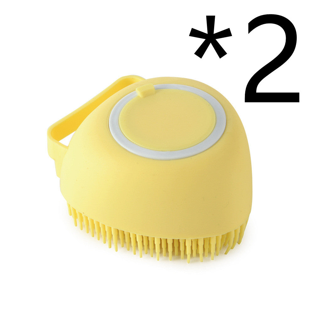 3-in-1 Silicone Pet Bath Gloves | Dog & Cat Grooming Massage Brush with Shampoo Dispenser, Exfoliating Bath Time Essentials