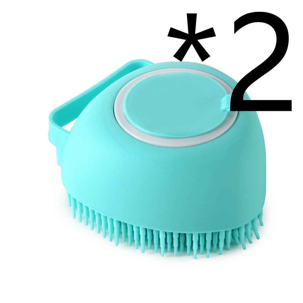 3-in-1 Silicone Pet Bath Gloves | Dog & Cat Grooming Massage Brush with Shampoo Dispenser, Exfoliating Bath Time Essentials