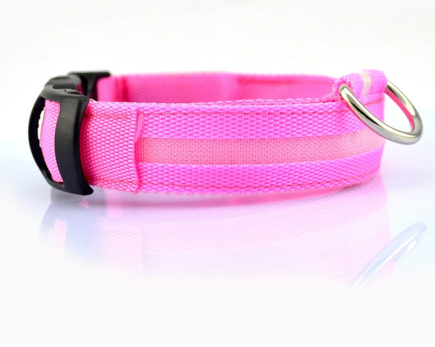 Glow-in-the-Dark LED Dog Collar – Reflective Night Safety Leash for Dogs & Cats