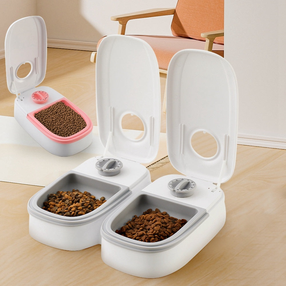 Smart Automatic Pet Feeder with Timer & Stainless Steel Bowl - Perfect for Cats and Dogs