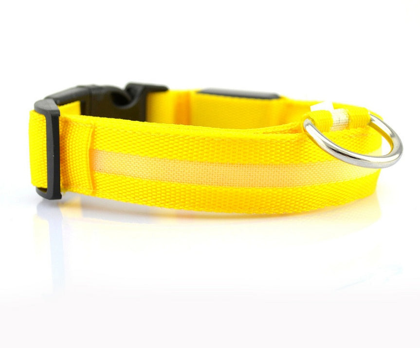 Glow-in-the-Dark LED Dog Collar – Reflective Night Safety Leash for Dogs & Cats