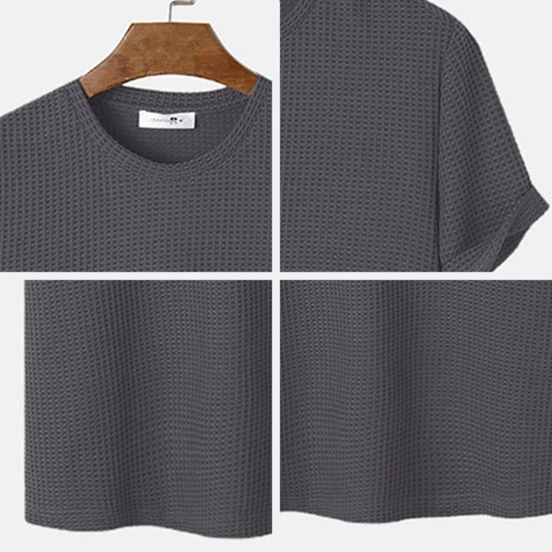 Men's Summer Solid Color Crew T-Shirts