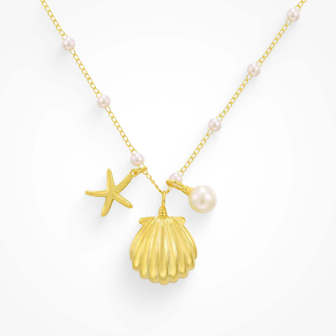 European And American Shell Necklace Pearl Necklace Seaside Style Retro Style French