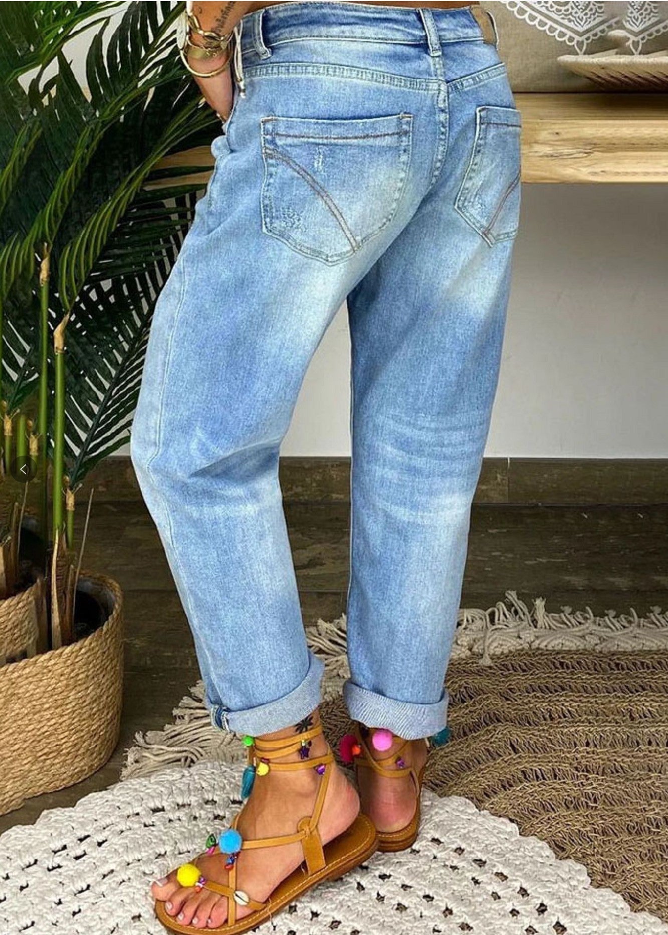 Loose Slim Jeans Straight Daddy Pants