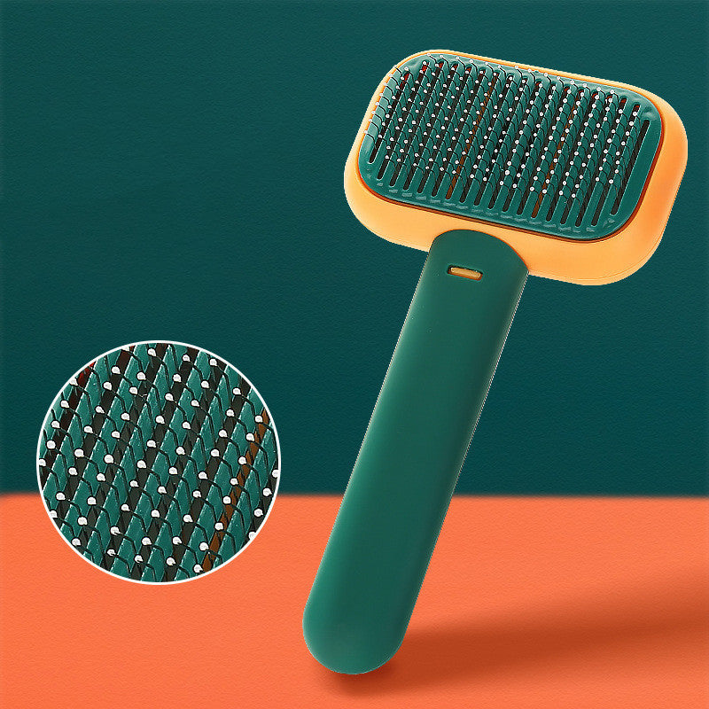 tainless Steel Pet Hair Brush & Massage Comb - Detangling Grooming Tool for Dogs & Cats, Gentle Knot Removal and Hair Care