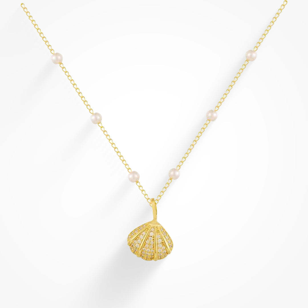 European And American Shell Necklace Pearl Necklace Seaside Style Retro Style French