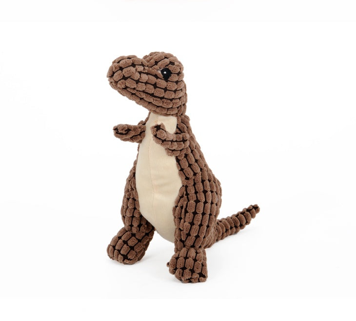 Dinosaur Chew Toys for Large Dogs - Interactive Plush Squeaky Toys for Giant Breeds, Durable & Fun for Chihuahuas