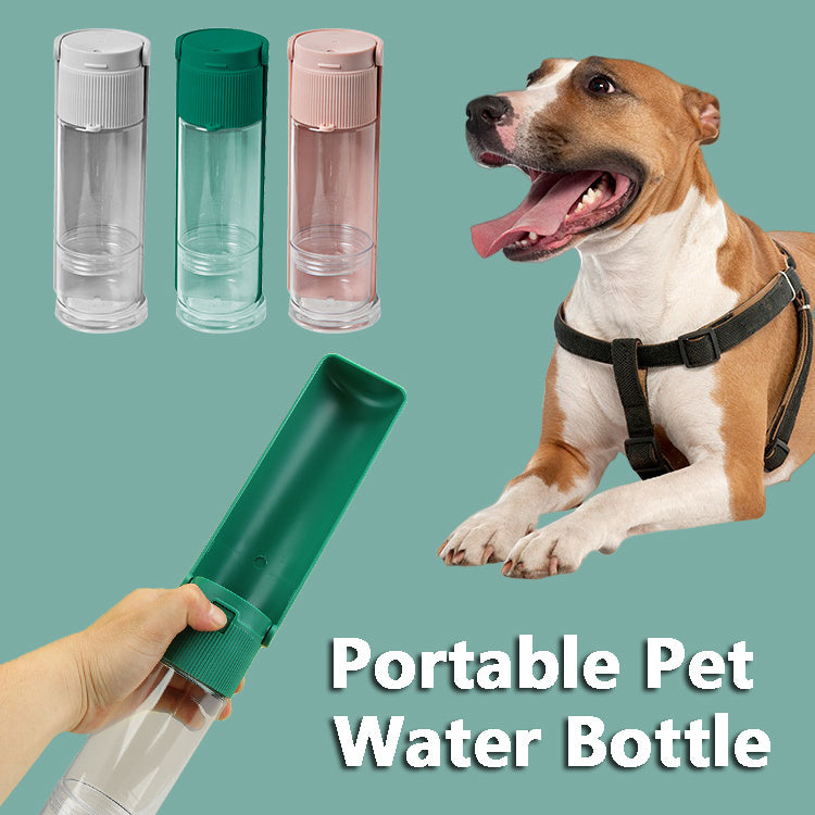 Portable Pet Water Bottle with Bowl - Travel-Friendly Dog & Cat Water Dispenser for Outdoor Adventures