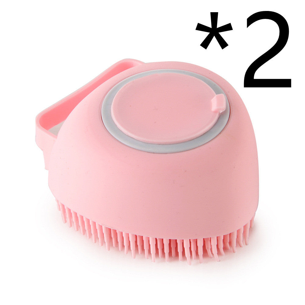 3-in-1 Silicone Pet Bath Gloves | Dog & Cat Grooming Massage Brush with Shampoo Dispenser, Exfoliating Bath Time Essentials
