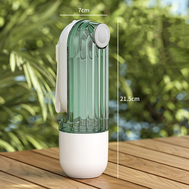 2-in-1 Portable Dog Water Bottle & Bowl - Leak-Proof Design for Walking, Hiking, and Outdoor Adventures, Green