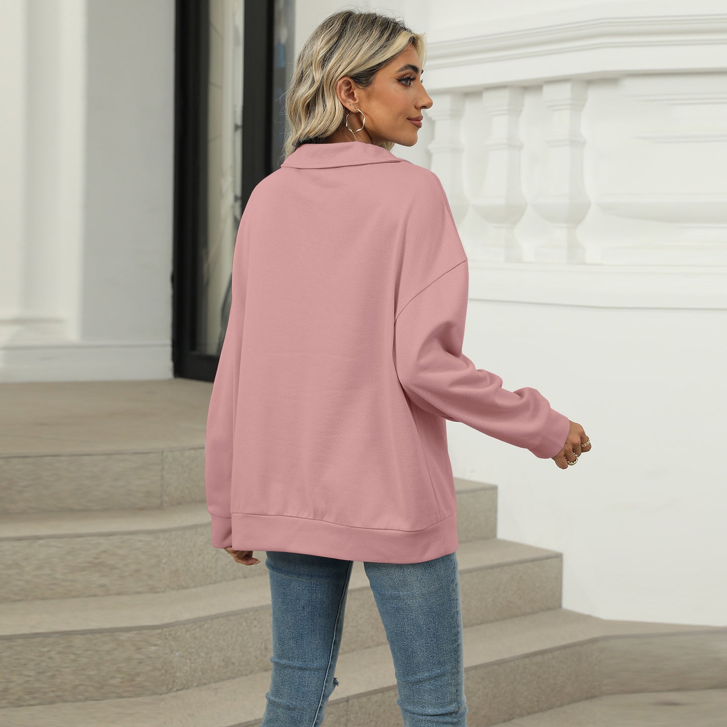 🔥New Lapel V-neck Sweatshirt for women