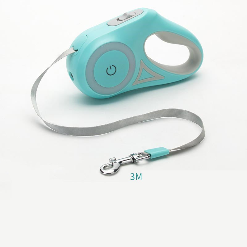 Retractable Dog Leash with Collar Set - Automatic Traction Rope for Small & Medium Dogs, Durable & Reflective