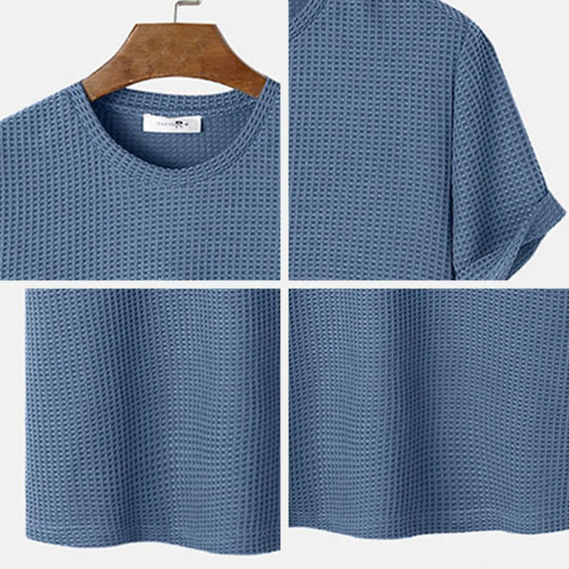 Men's Summer Solid Color Crew T-Shirts