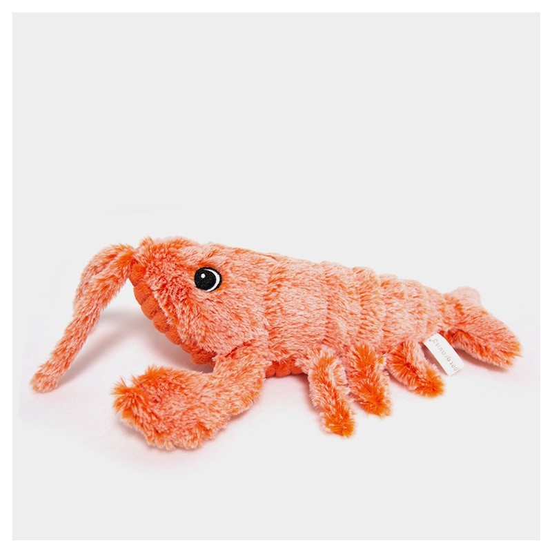 USB Rechargeable Jumping Shrimp Toy - Realistic Lobster Fun for Cats