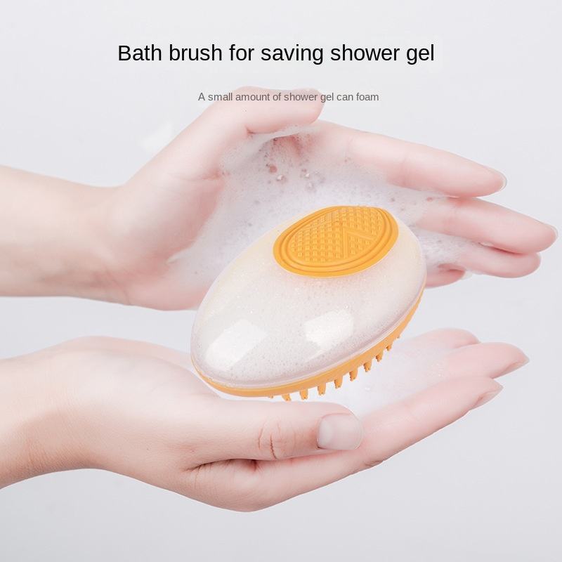 2-in-1 Dog & Cat Bath Brush - Soft Silicone Pet Grooming Tool for SPA Massage & Hair Cleaning