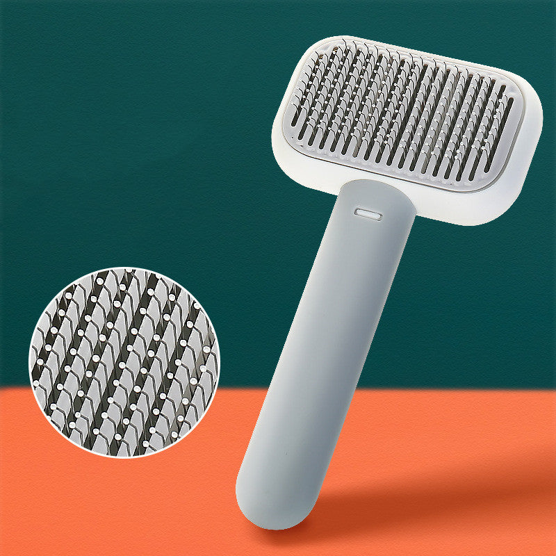 tainless Steel Pet Hair Brush & Massage Comb - Detangling Grooming Tool for Dogs & Cats, Gentle Knot Removal and Hair Care