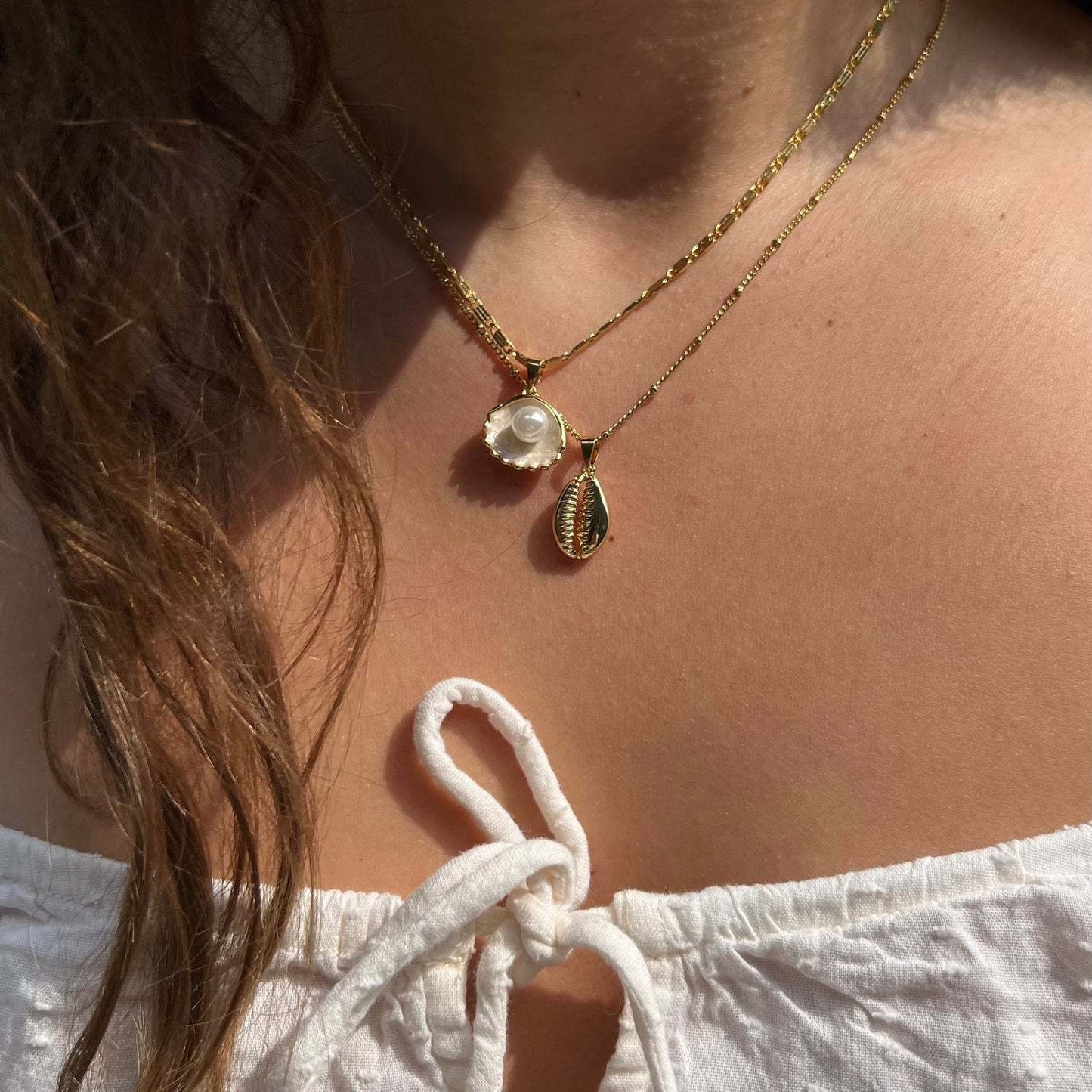 European And American Shell Necklace Pearl Necklace Seaside Style Retro Style French