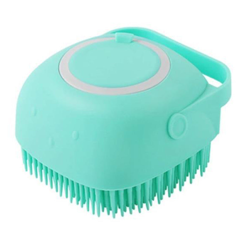 3-in-1 Silicone Pet Bath Gloves | Dog & Cat Grooming Massage Brush with Shampoo Dispenser, Exfoliating Bath Time Essentials