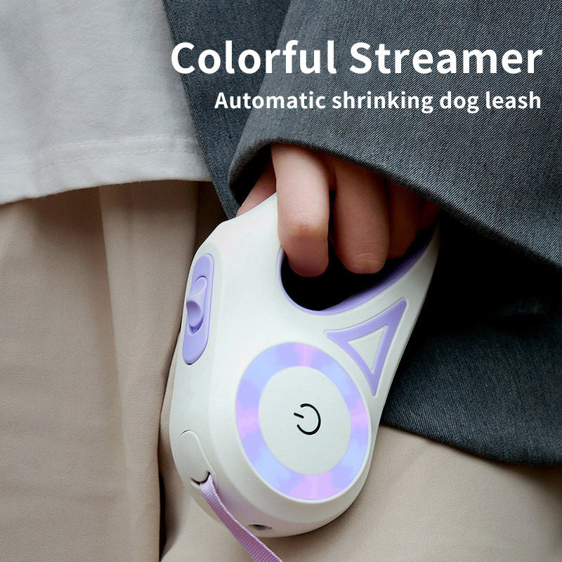 Retractable Dog Leash with Collar Set - Automatic Traction Rope for Small & Medium Dogs, Durable & Reflective