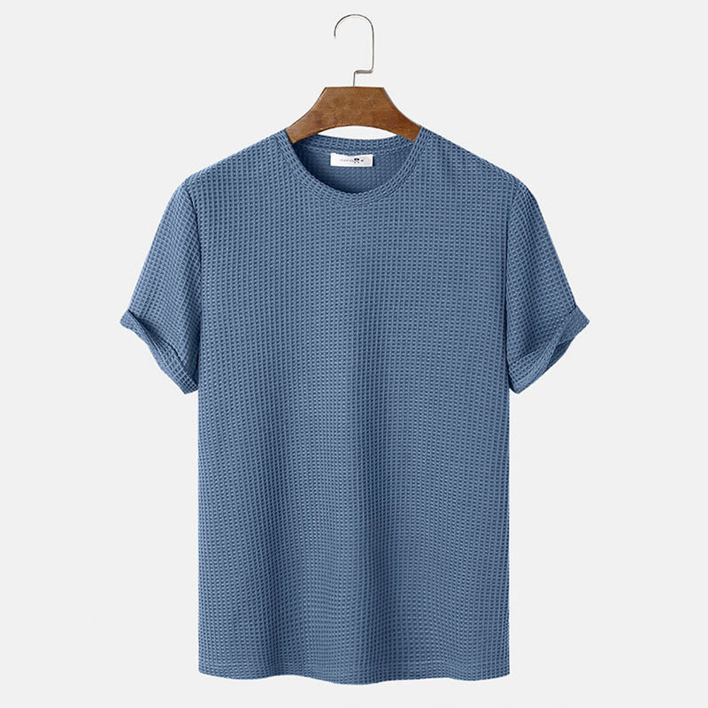 Men's Summer Solid Color Crew T-Shirts
