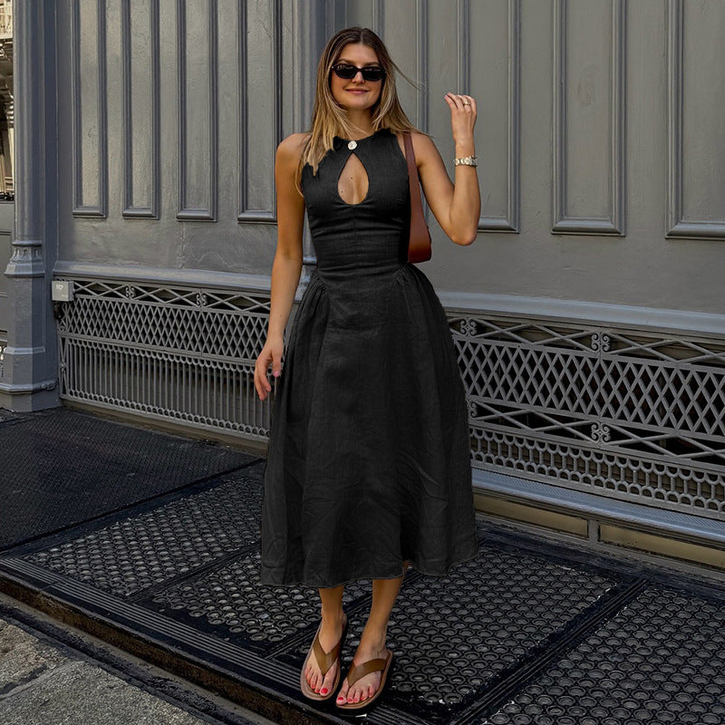 Women's Summer Fashion Hollowed-out A- Line Dress