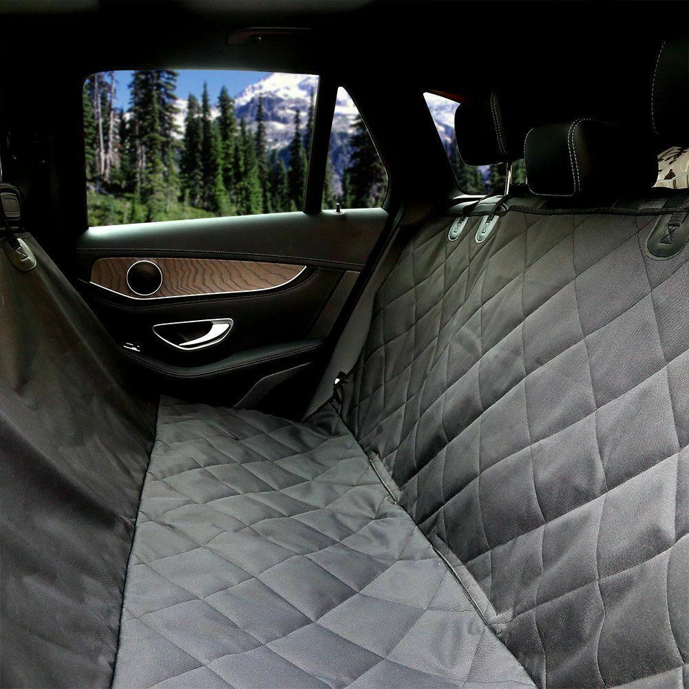 Waterproof Luxury Car Seat Cover for Pets - Durable & Stylish Bench Protector, Black