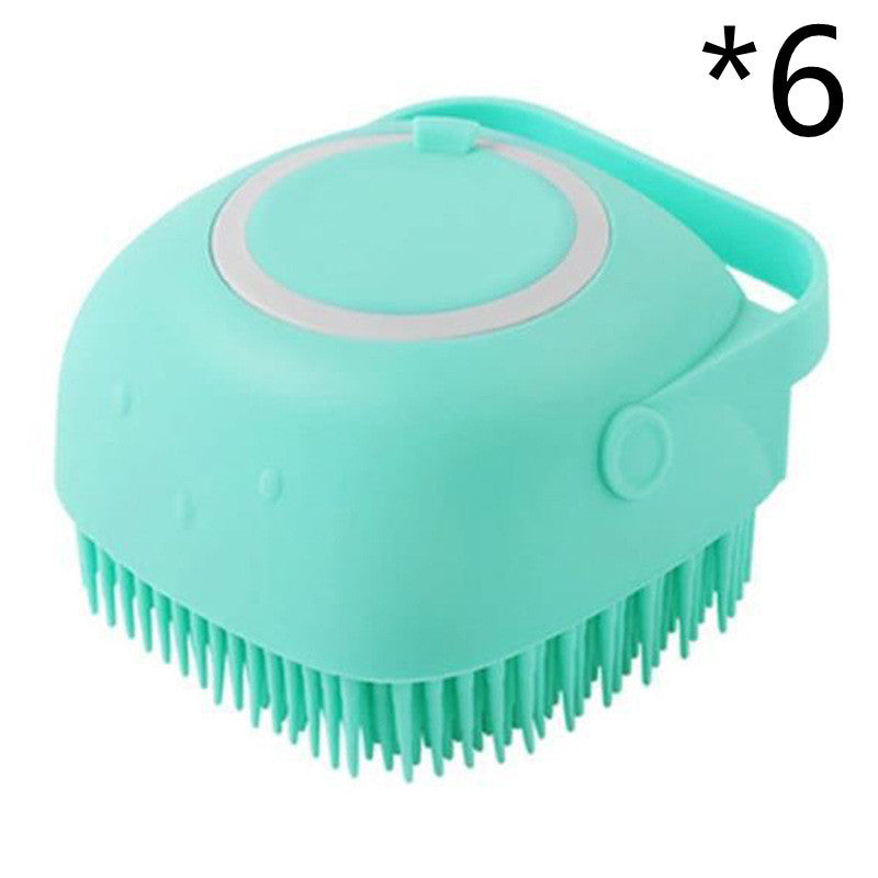 3-in-1 Silicone Pet Bath Gloves | Dog & Cat Grooming Massage Brush with Shampoo Dispenser, Exfoliating Bath Time Essentials