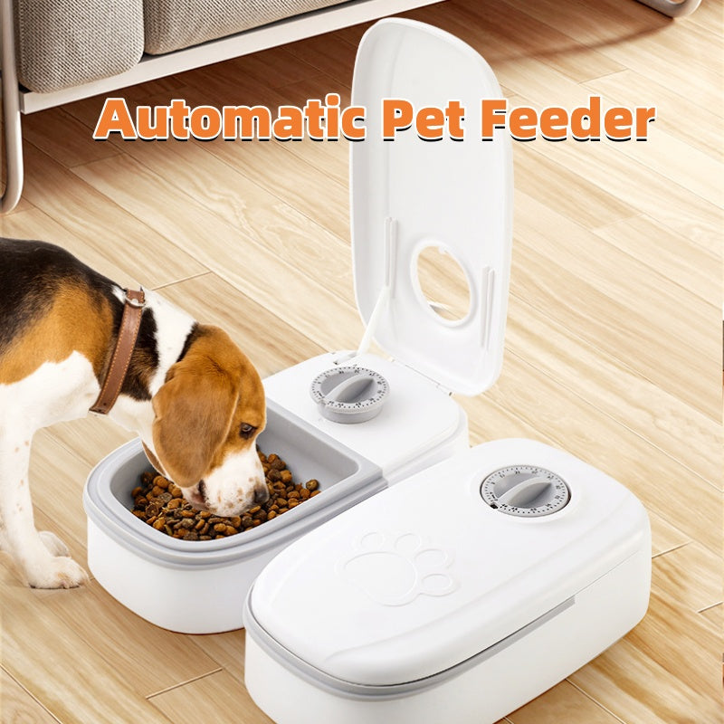 Smart Automatic Pet Feeder with Timer & Stainless Steel Bowl - Perfect for Cats and Dogs