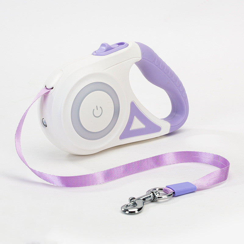 Retractable Dog Leash with Collar Set - Automatic Traction Rope for Small & Medium Dogs, Durable & Reflective
