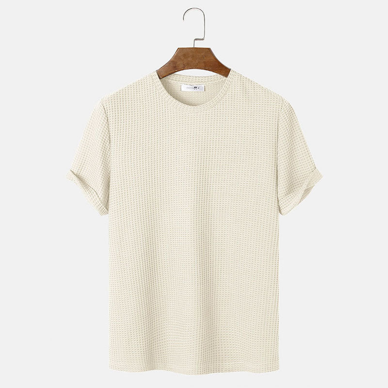 Men's Summer Solid Color Crew T-Shirts