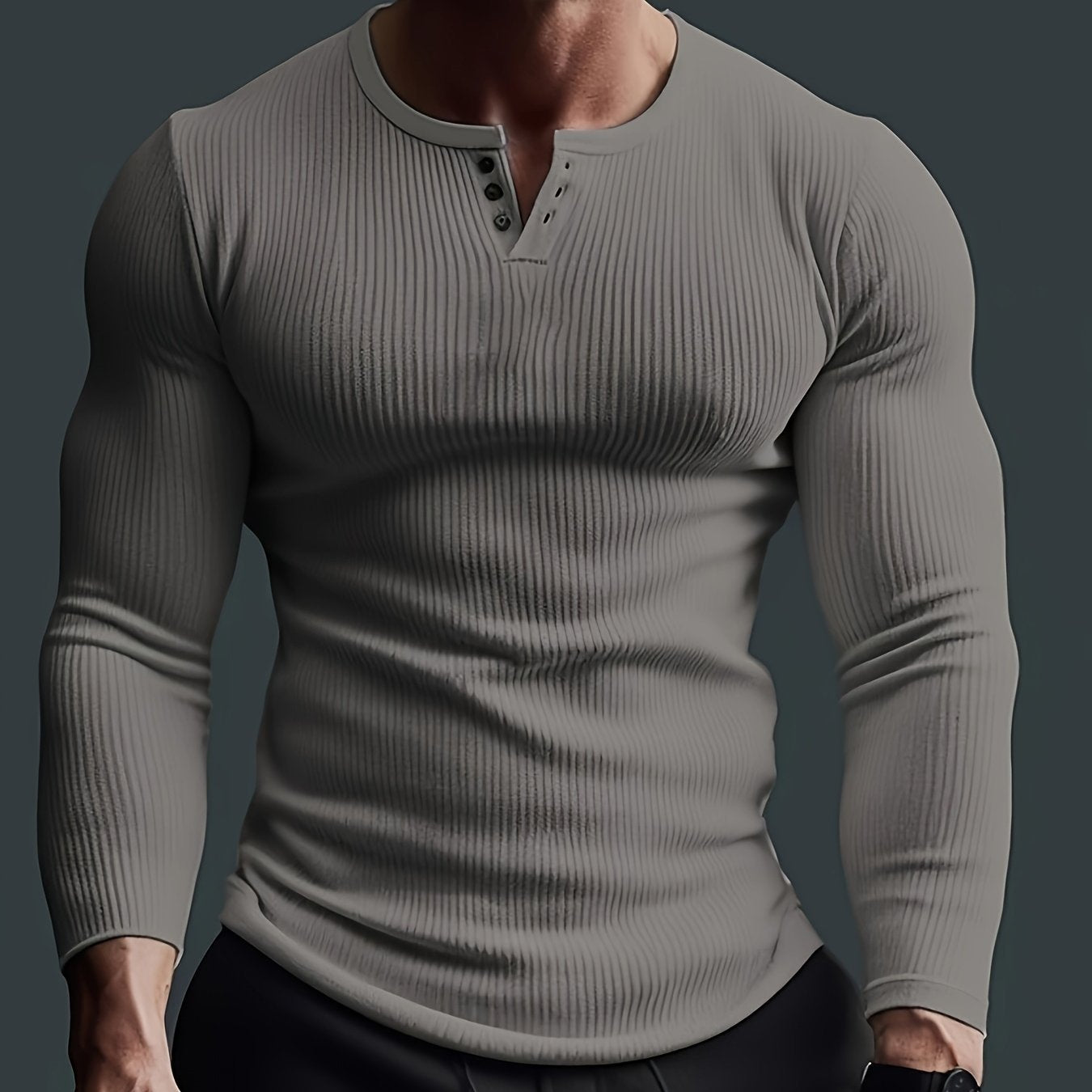 Men's Solid Crew Neck Long Sleeve T-Shirts