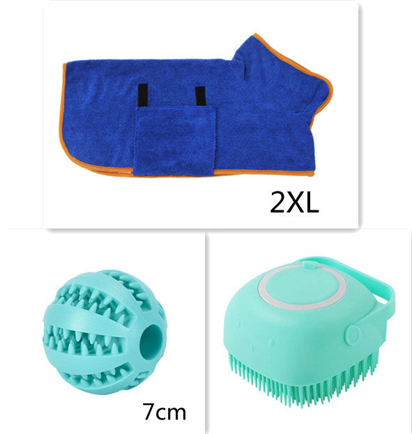 3-in-1 Silicone Pet Bath Gloves | Dog & Cat Grooming Massage Brush with Shampoo Dispenser, Exfoliating Bath Time Essentials