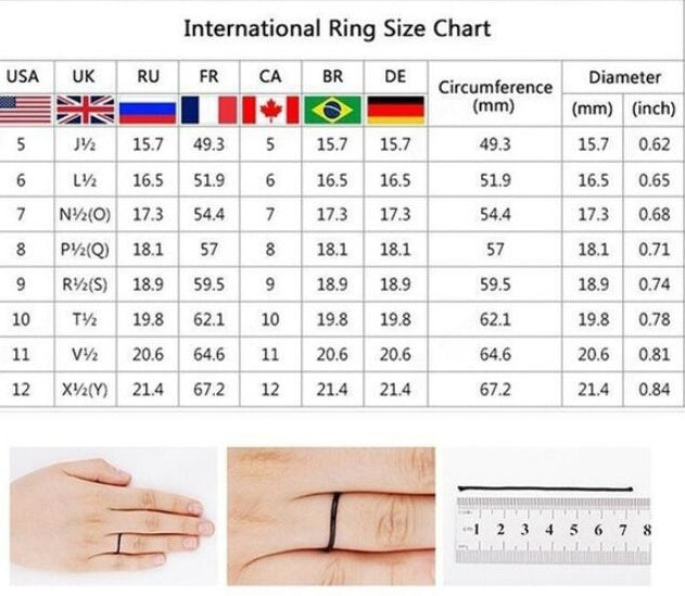 Elegant Female Zircon Stone Ring Finger Rings For Women Promise Love Valentine's Day Gifts