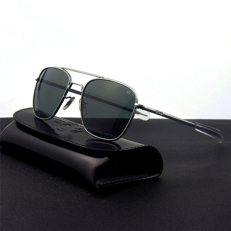 Sunglasses Men And Women Square Polarized Sunglasses Glass Lens Sunglasses